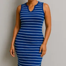 Vestido cuello V