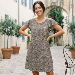 Vestido Línea A (animal print)