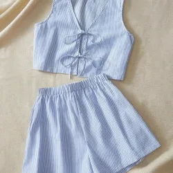 Conjunto de verano azul 