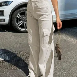 Pantalón Cargo Beige 