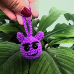 Amigurumi de emoji diablo
