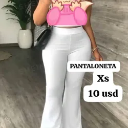 Pantaloneta de pierna ancha blanca 