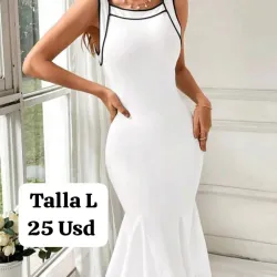 Vestido blanco corte de sirena 