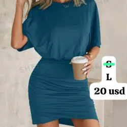 Vestido corto verde azul 