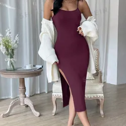 Vestido con abertura 