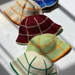 Hat de cuadros grandes 