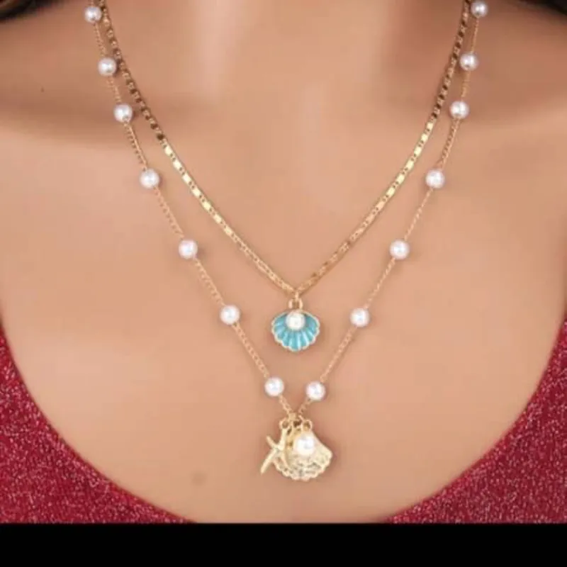 Set de concha azul 