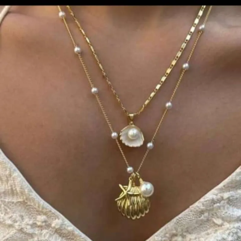 Set de concha blanca 