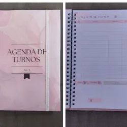 Agenda de turnos rosado pálido