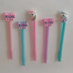 Boligrafo mariposa o unicornio