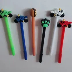 Boligrafos moto, huella o hotdog