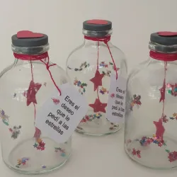 Botella con estrellas