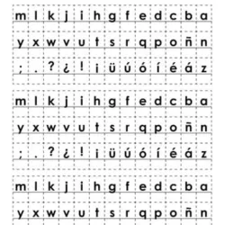 Letras para componedor minúsculas