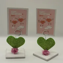 Corazon con postal en verde