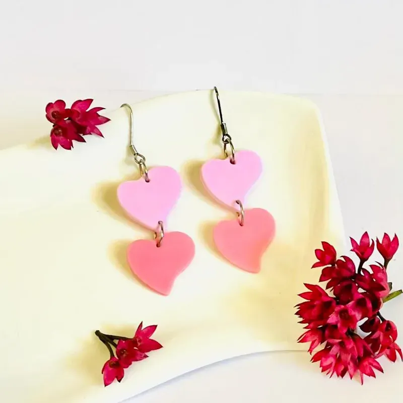 Corazones rosados