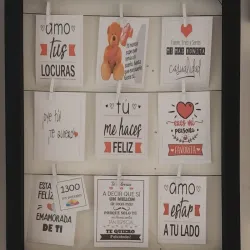 Cuadro para 9 fotos negro