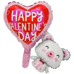 Globo corazon + globo osita