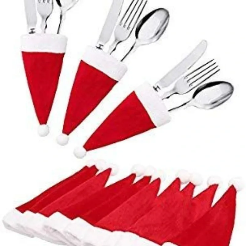 Gorritos de Santa para cubiertos