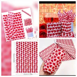 Papel de seda blanco con corazones