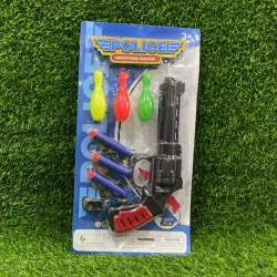 Pistola con balas de goma