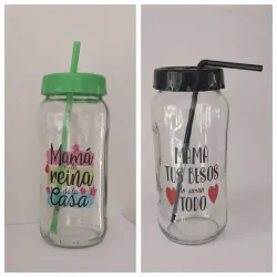 Pomo con frase, tapa y absorbente