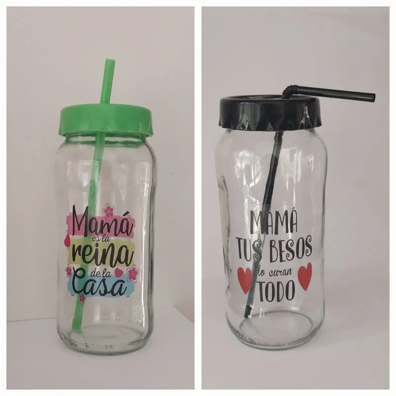 Pomo con frase, tapa y absorbente