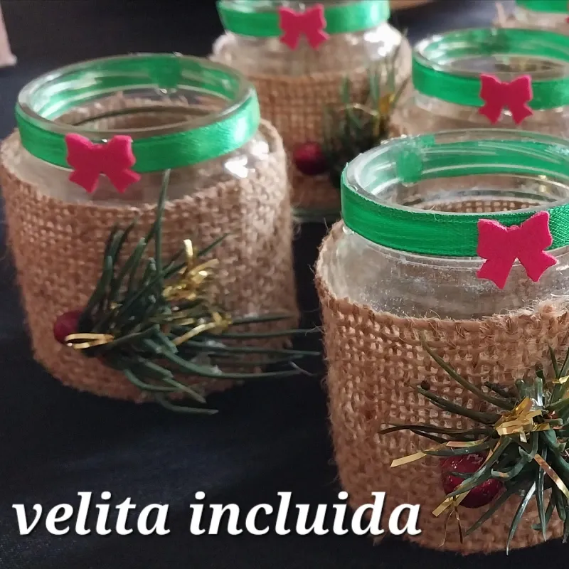 Vasito de cristal con vela
