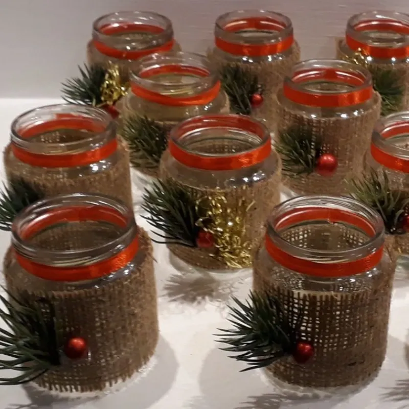 Vasito de cristal con vela