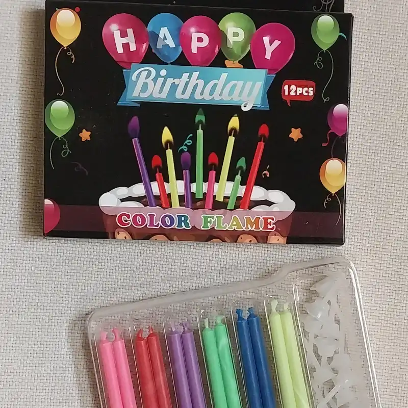 Velas con llama de color