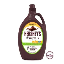 HERSHEY'S Simply 5 sirope de chocolate, sin gluten, sin OMG, botella de 21.8 onzas