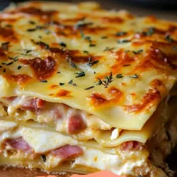 Lasagna de jamón y queso