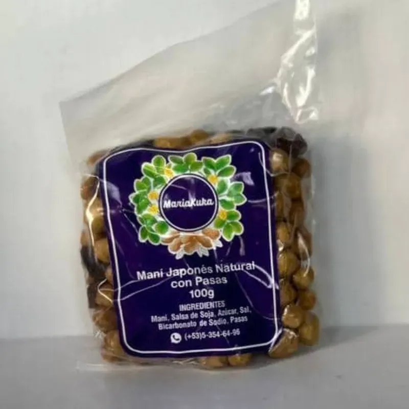 Maní Japonés  con Pasas (100 gr)