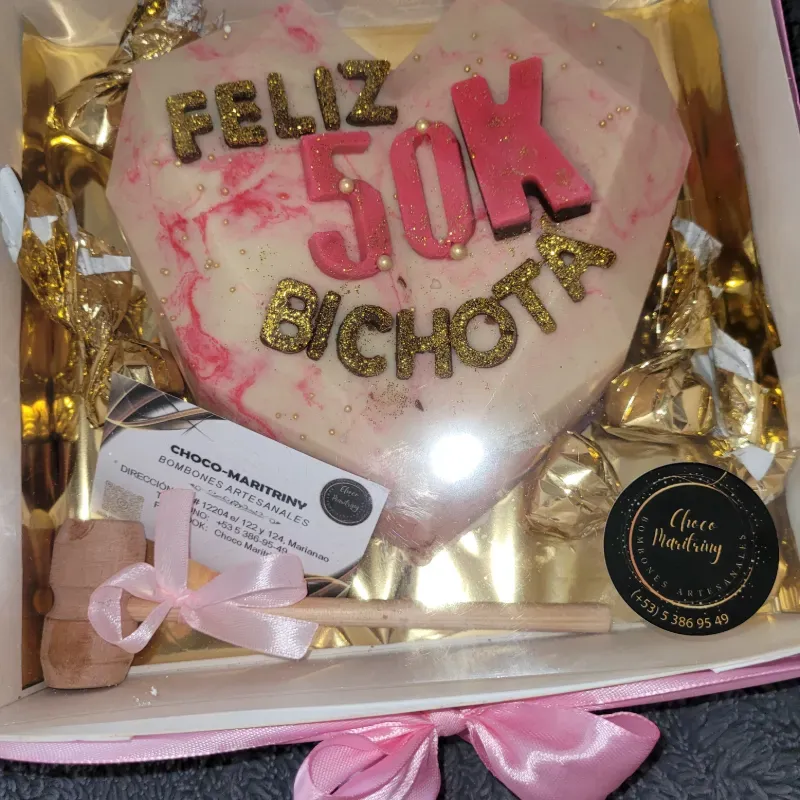 Corazón Piñata de Chocolate Blanco 