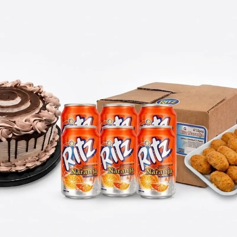 Combo Cumpleañero c/ Refresco Ritz Naranja ( 6x33...