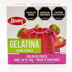 Gelatina Boom Sabor a Fresa- 40g