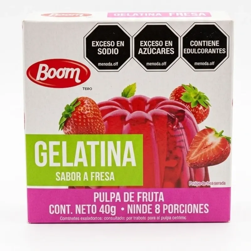 Gelatina Boom Sabor a Fresa- 40g