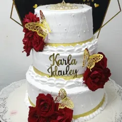 Cake de 15 con rosas
