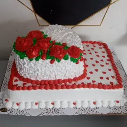 Cake de bandeja y corazón