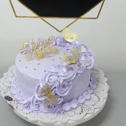 Cake malva con mariposas