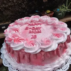 Cake con letras de bombones 