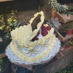 Corazón de fresa y chocolate 