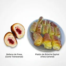 Brioche espiral de fresa 🍓
