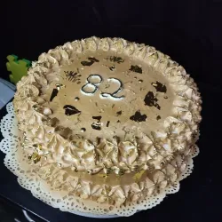 Cake con papel de oro 