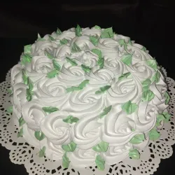Cake de rosas blancas 