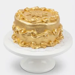 Cake dorado con sol