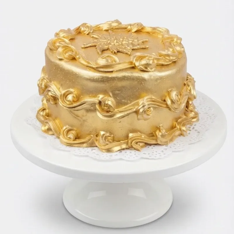 Cake dorado con sol