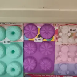 Molde de silicona de flores y donas