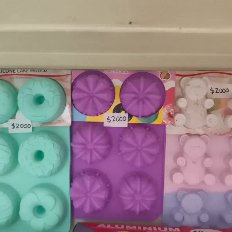 Molde de silicona de flores y donas