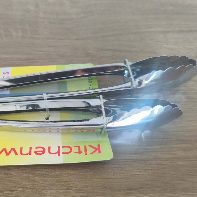 Set de 2 pinzas metálicas para alimentos