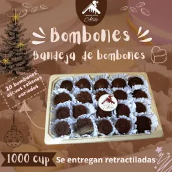 Bandeja con 20 bombones rellenos